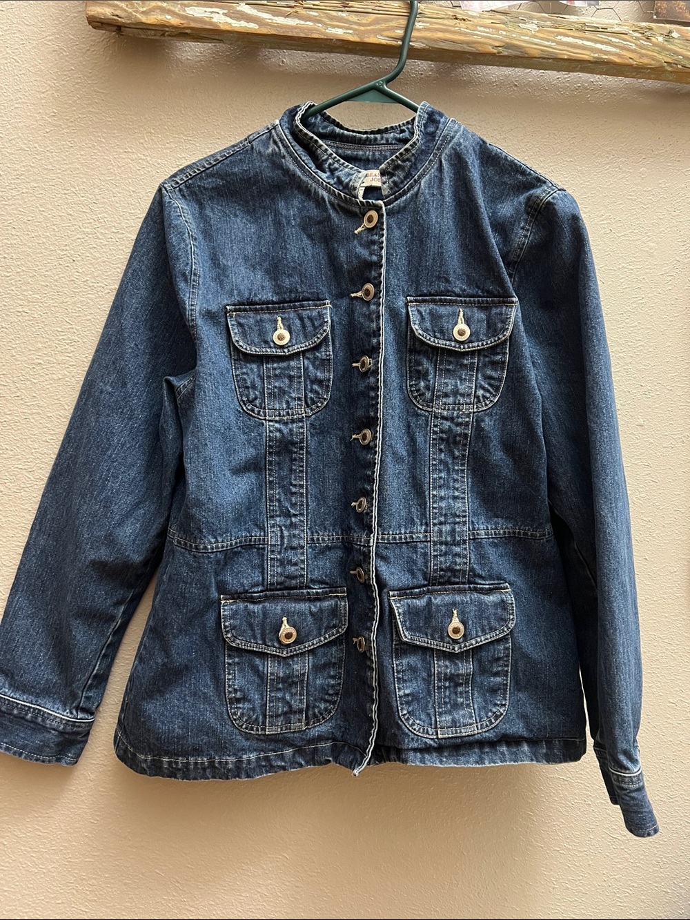 Caribbean Joe Indigo Blue Denim Utility Jacket